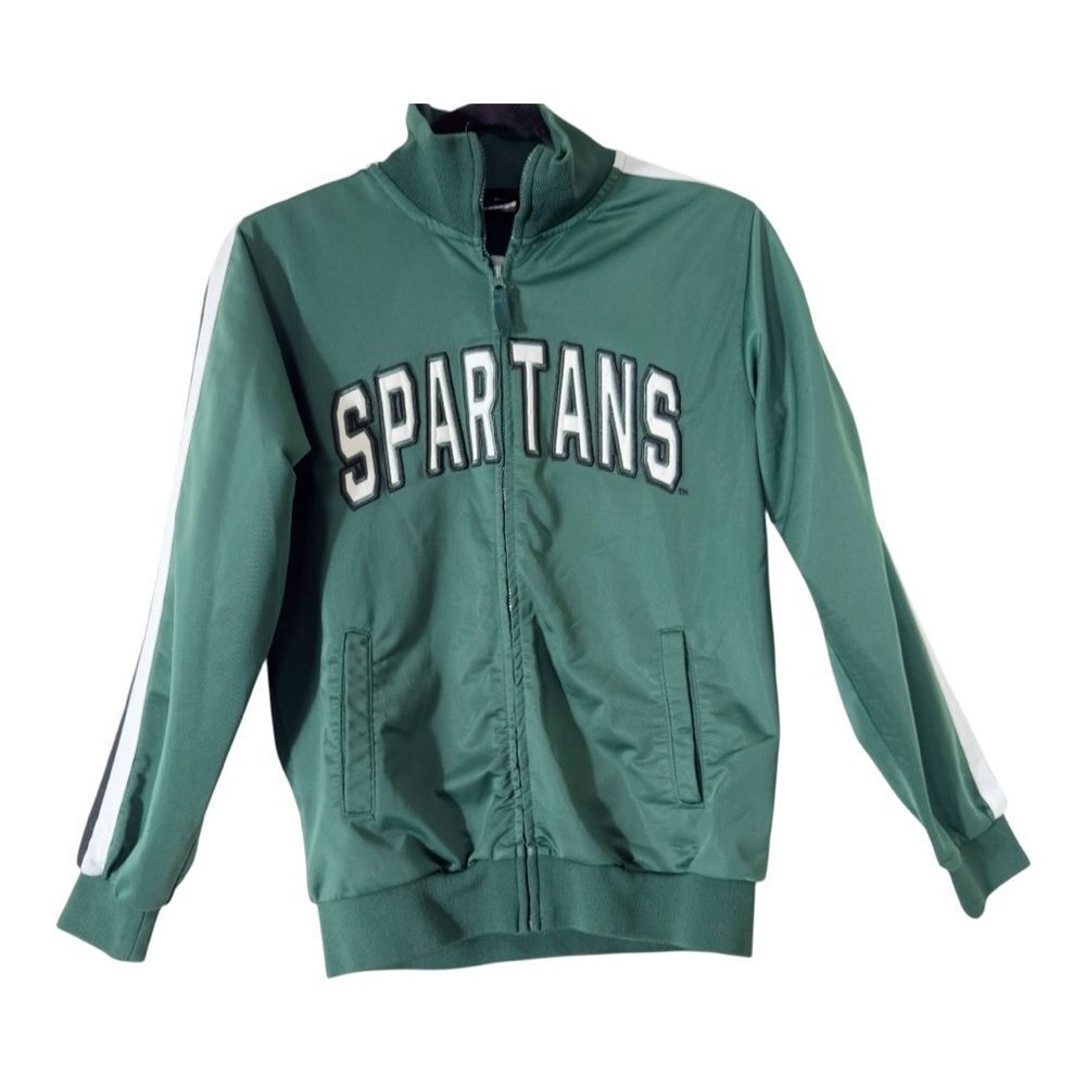 Colosseum Spartans Women’s Michigan State‎ Green Patch Full Zip Jacket Small